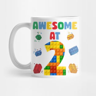 2 Year Old Building Blocks B-day Gift For Boys Kids Mug